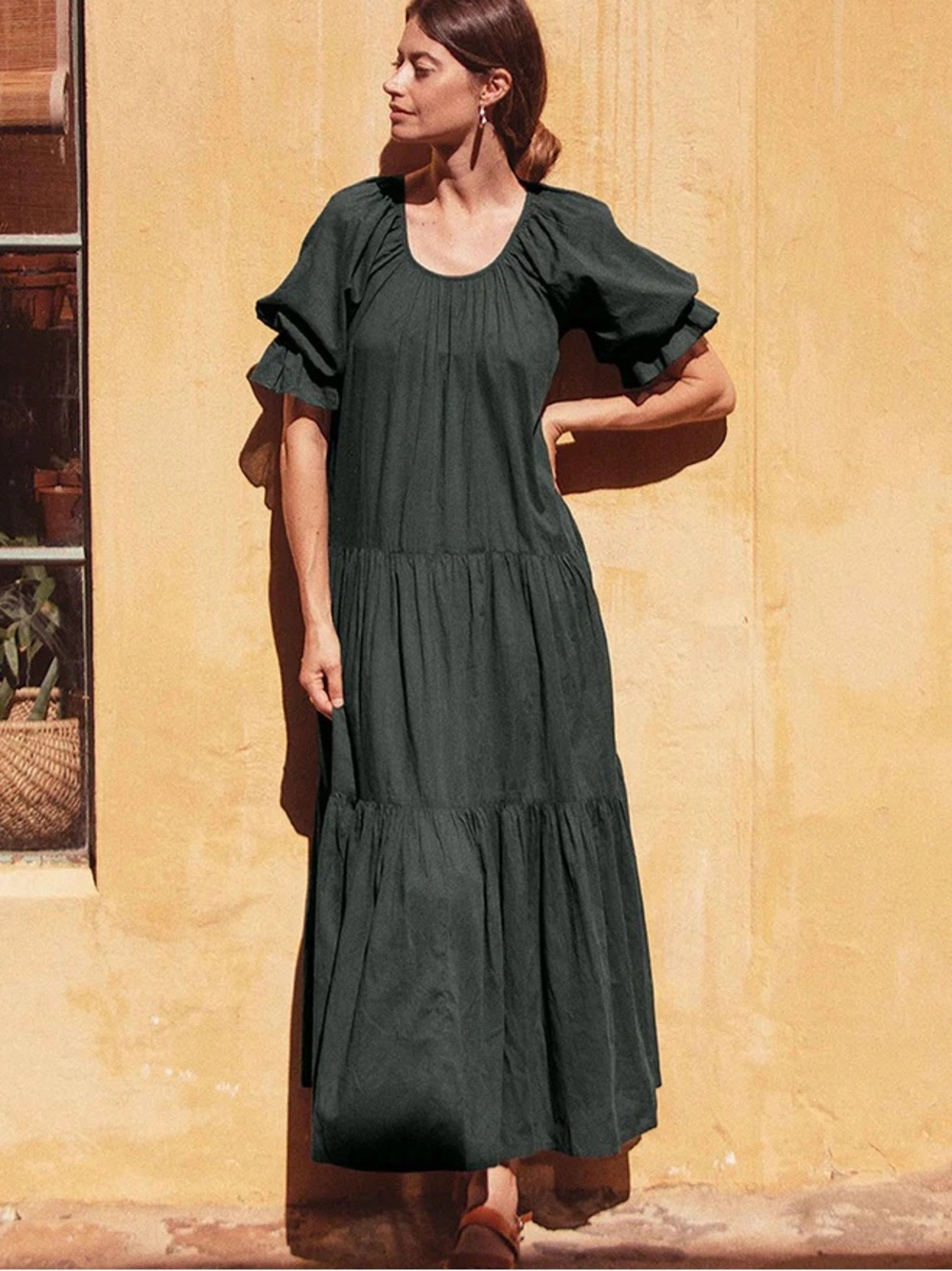 Daughters of India Sahana gown in emerald